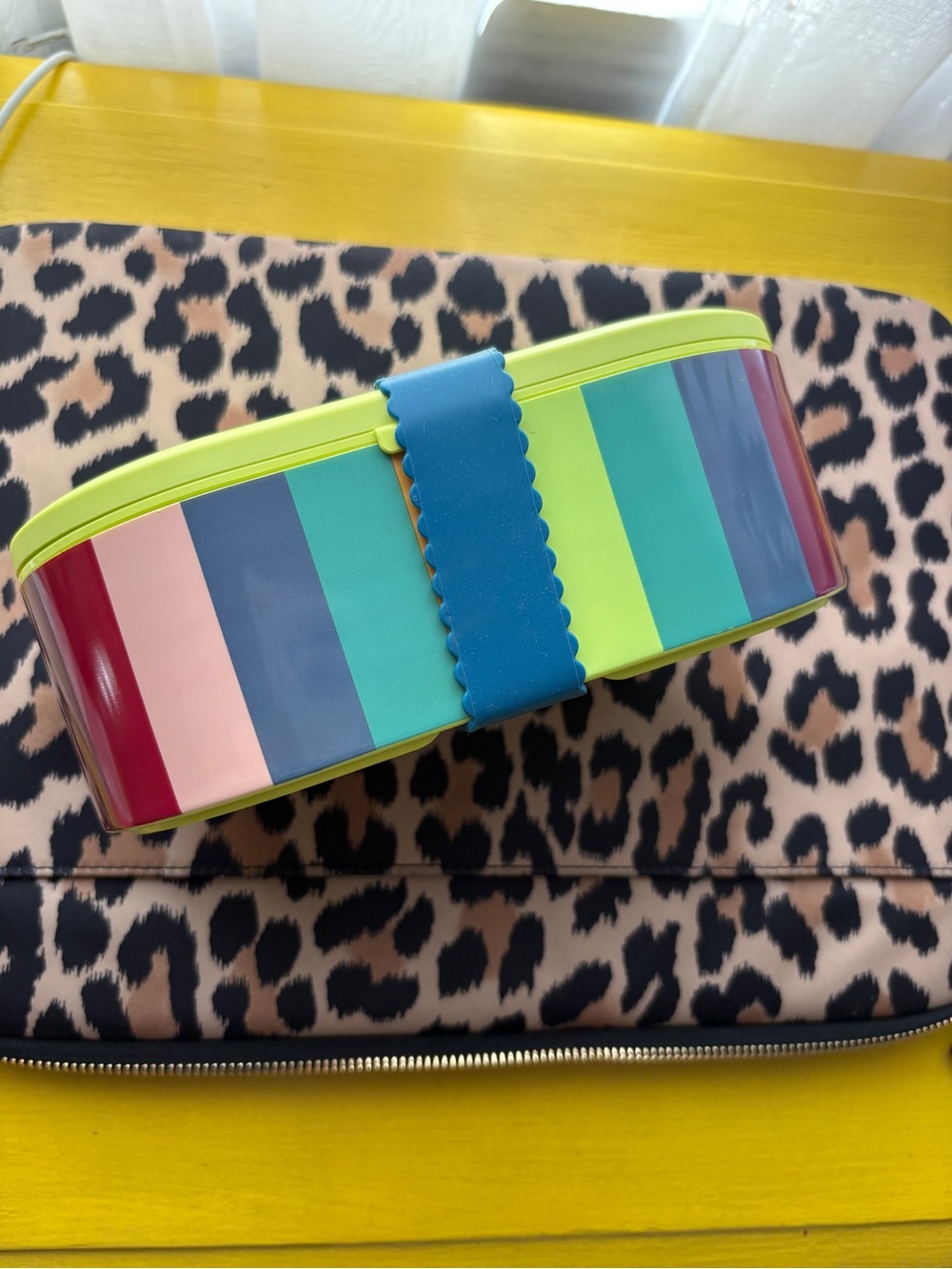 Colorblock Lunch Box - Lime, Teal & Navy Tabitha Brown Collection